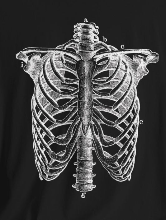 T-Shirt - Anatomical Ribcage | Bella + Canvas Unisex T-shirt from Crypto Zoo Tees
