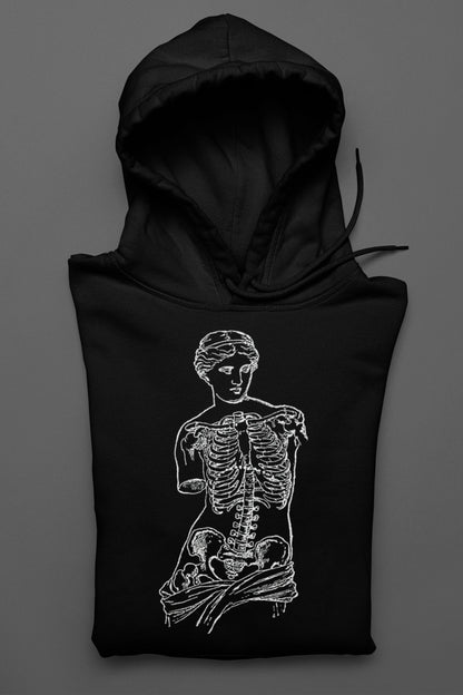 Hoodie - Anatomical Venus Goth Shirt | Hoodie | Hooded Sweatshirt from Crypto Zoo Tees