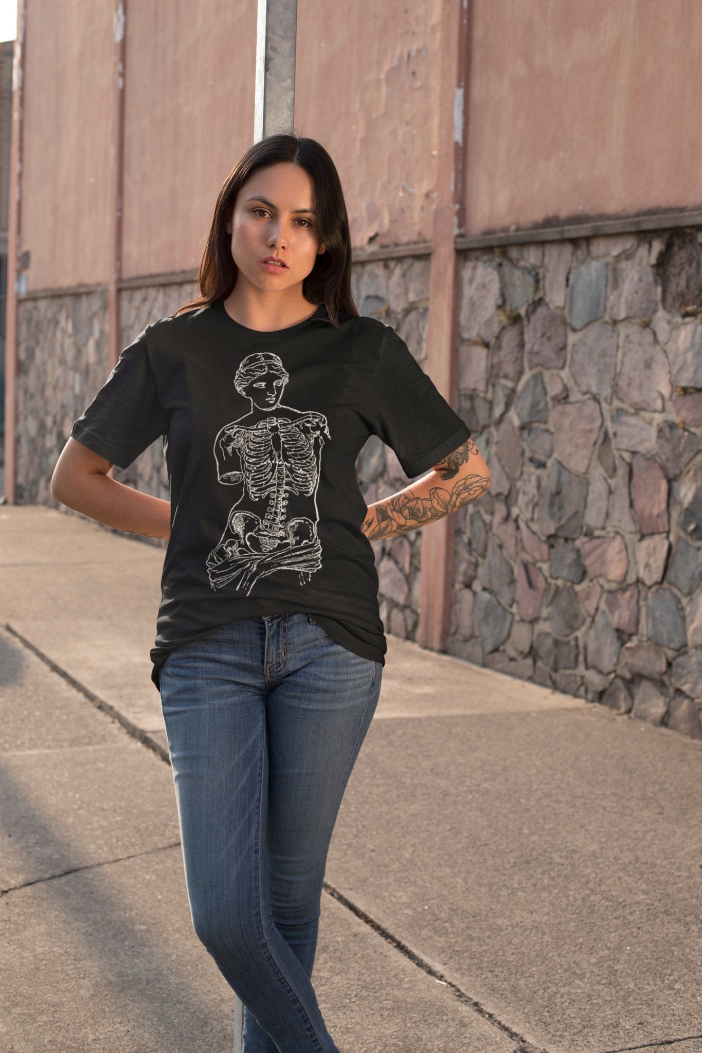 T-Shirt - Anatomical Venus Goth Tee | Bella + Canvas Unisex T-shirt from Crypto Zoo Tees