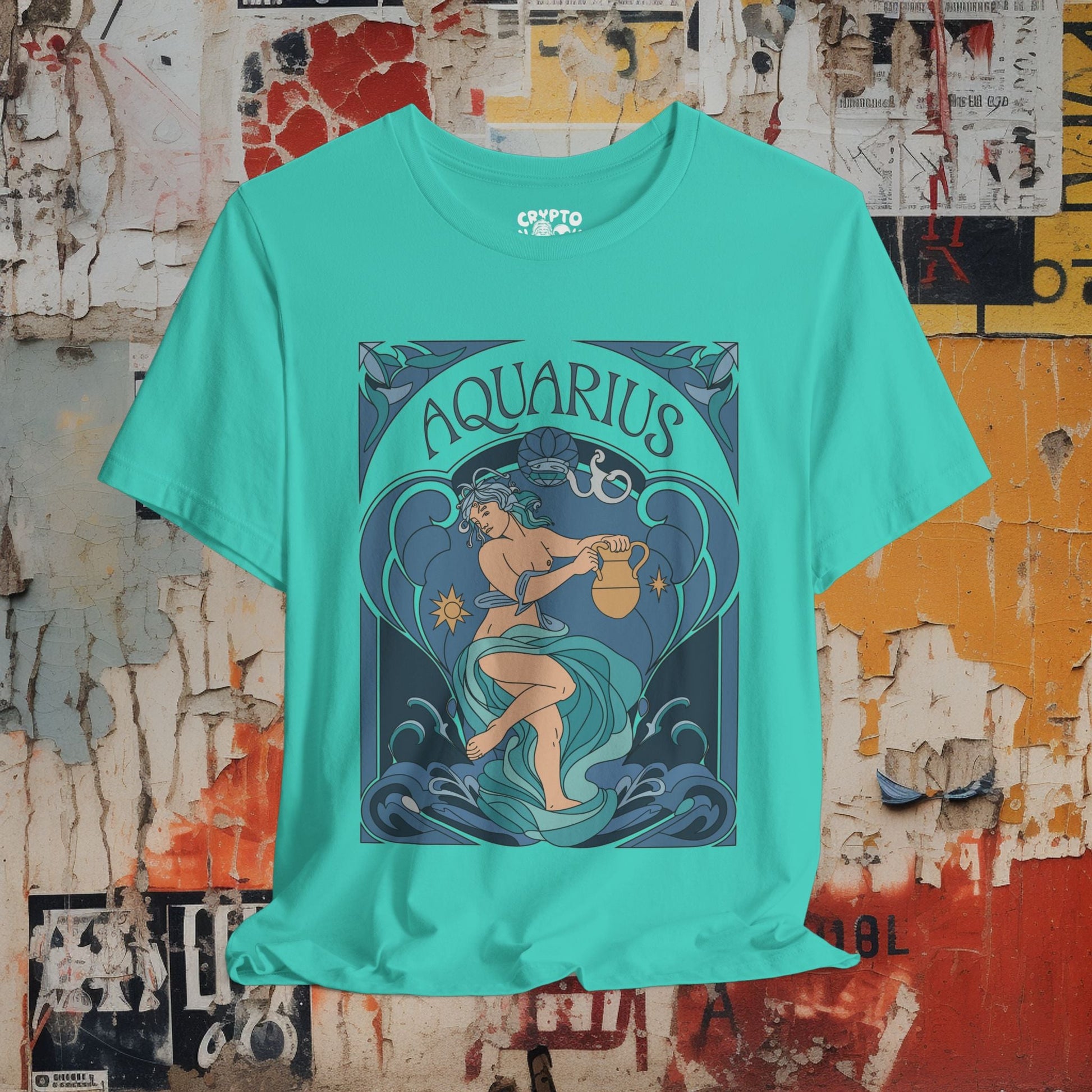 T-Shirt - Aquarius Bella + Canvas Unisex T-shirt from Crypto Zoo Tees