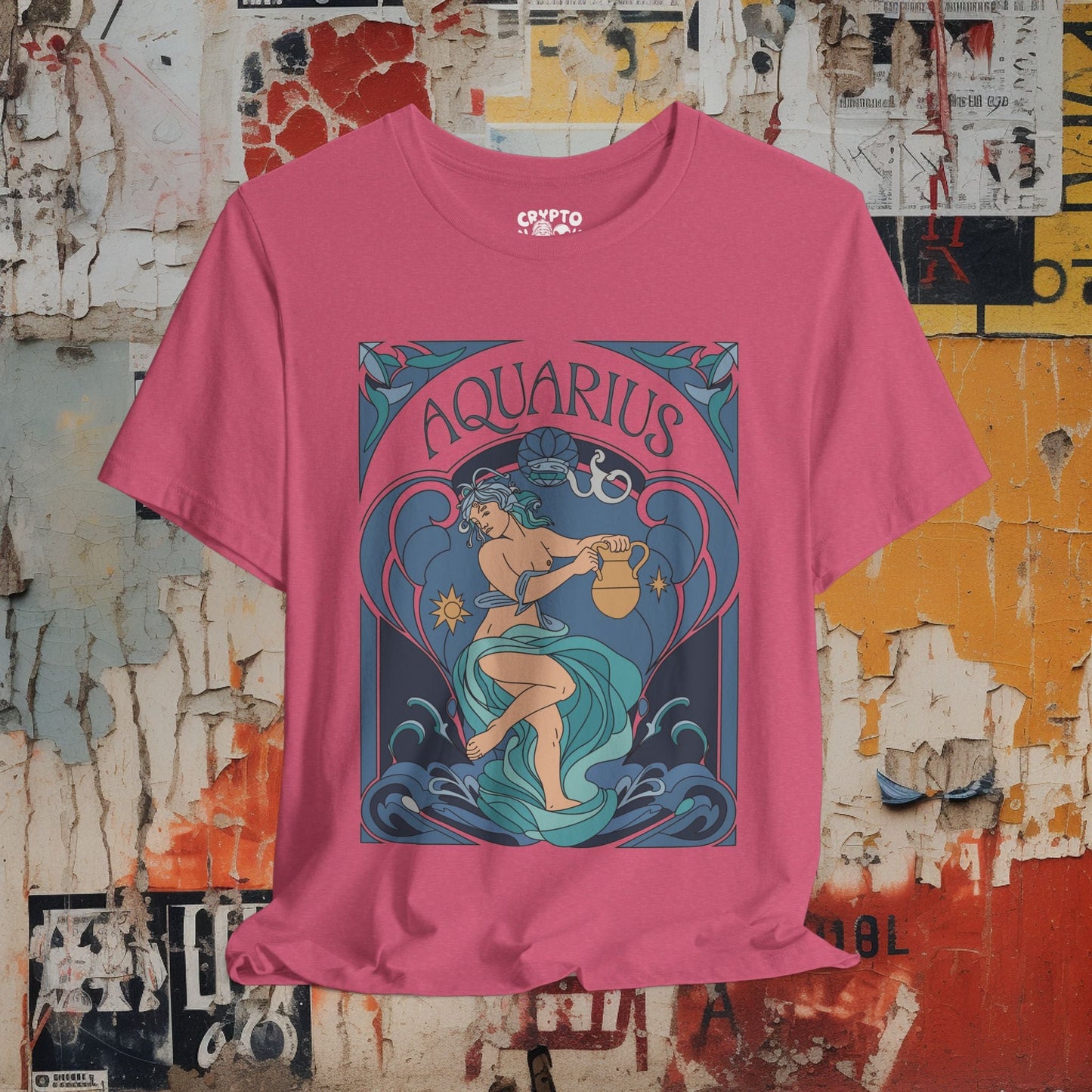 T-Shirt - Aquarius Bella + Canvas Unisex T-shirt from Crypto Zoo Tees