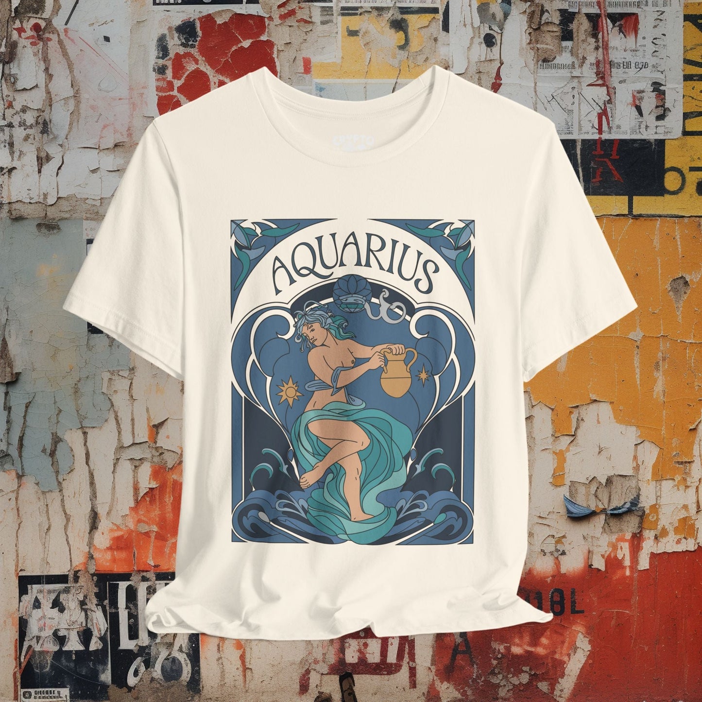 T-Shirt - Aquarius Bella + Canvas Unisex T-shirt from Crypto Zoo Tees