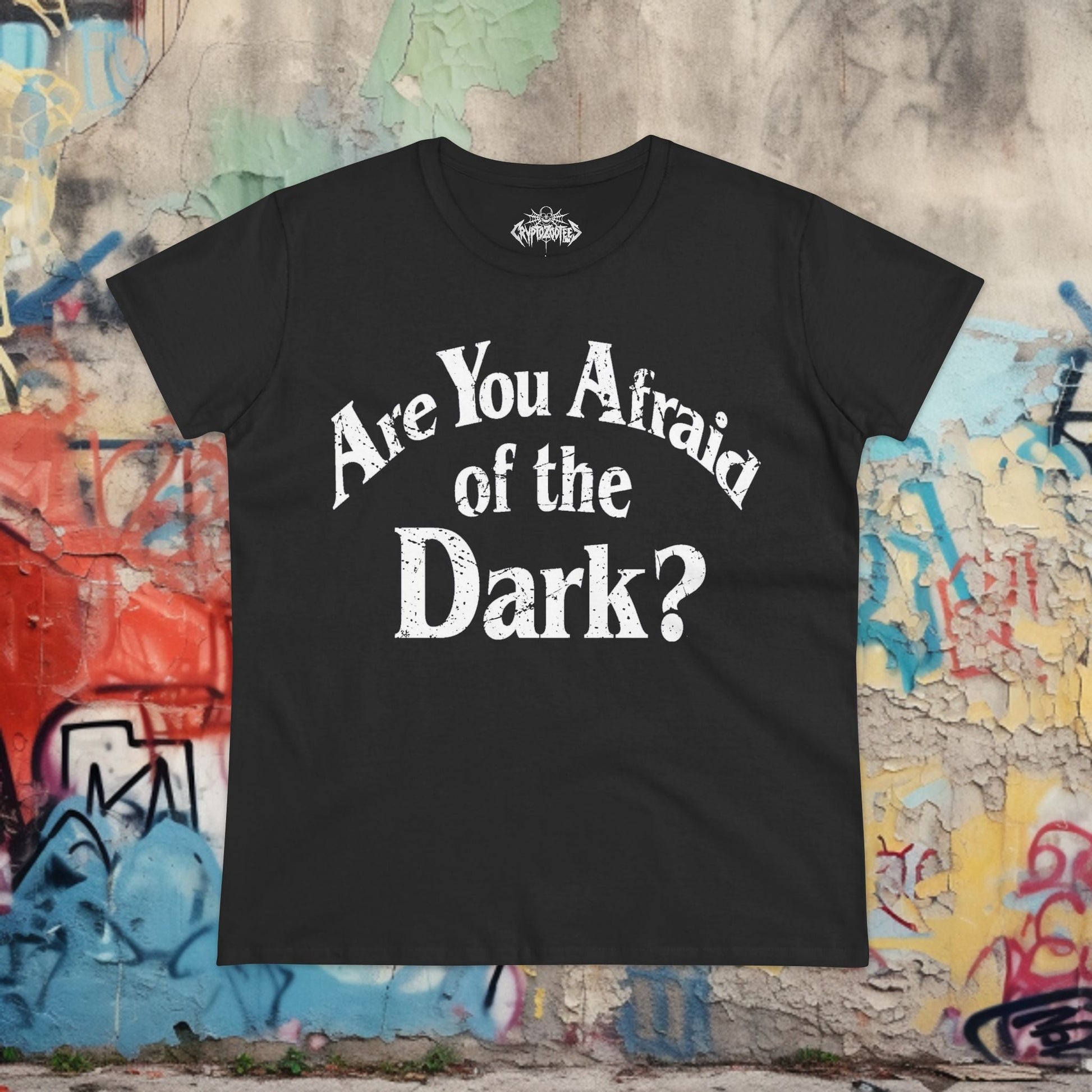 T-Shirt - Are You Afraid of the Dark? | Horror, Retro & Vintage | Unisex Shirt, Ladies Tee, Tank Top, Long Sleeve, Sweatshirt, Hoodie from Crypto Zoo Tees