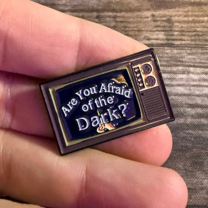  - Are You Afraid of the Dark? Pinback Button | Pinback Button | Horror | Retro & Vintage from Crypto Zoo Tees