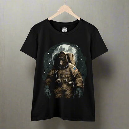 T-Shirt - Astronaut Bigfoot Ladies Tee | Ladies Tee | Bigfoot, Alien & UFO | Retro & Vintage, Psychedelic from Crypto Zoo Tees