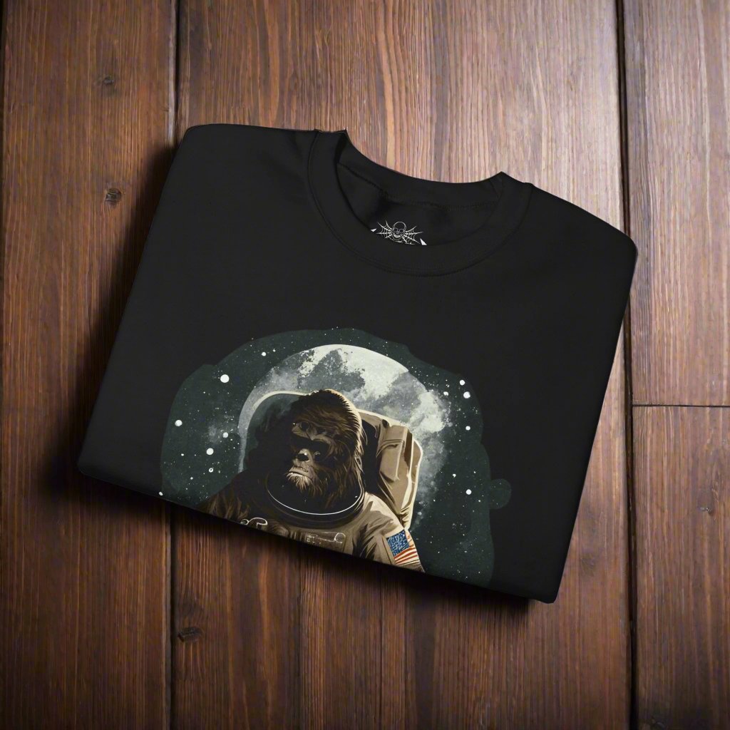 Sweatshirt - Astronaut Bigfoot Sweatshirt | Sweatshirt | Bigfoot, Alien & UFO | Retro & Vintage, Psychedelic from Crypto Zoo Tees