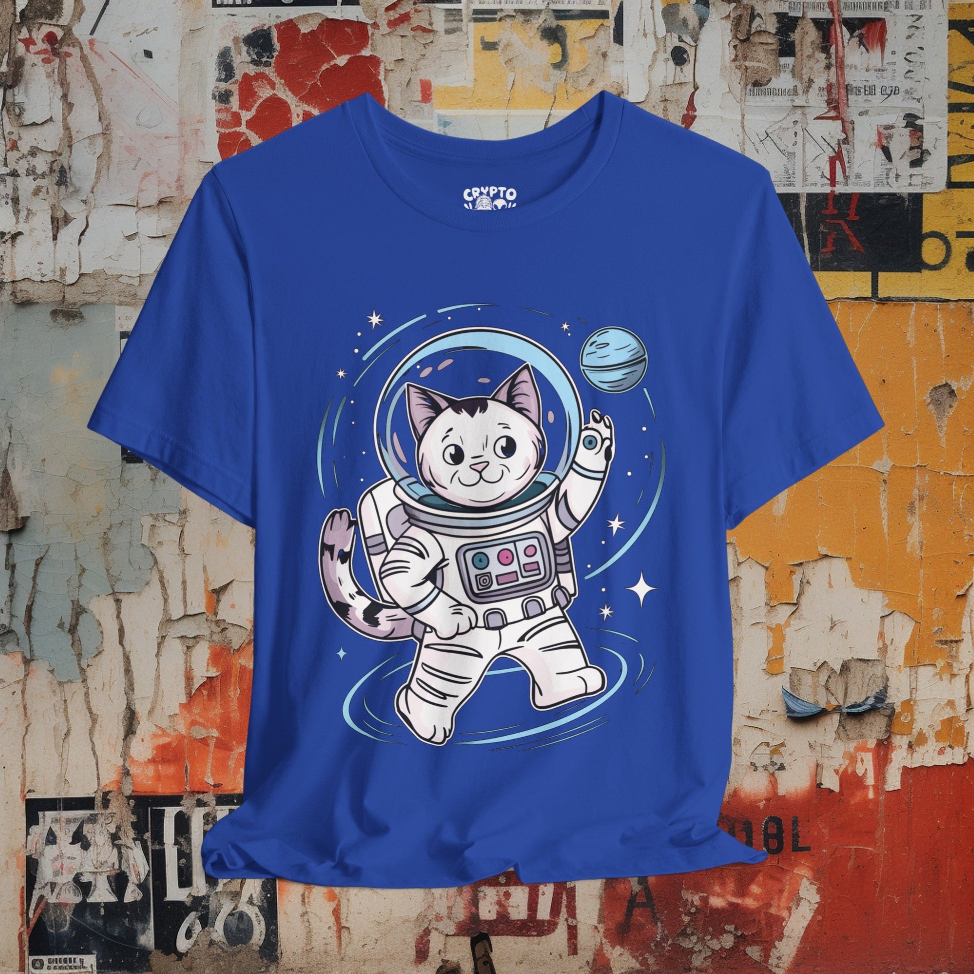 T-Shirt - Astronaut Cat in Space | Bella + Canvas Unisex T-shirt from Crypto Zoo Tees