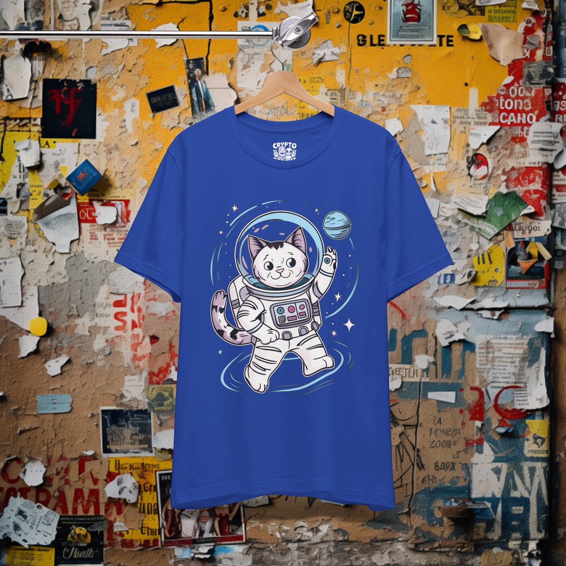 T-Shirt - Astronaut Cat in Space | Bella + Canvas Unisex T-shirt from Crypto Zoo Tees