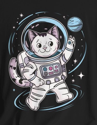 T-Shirt - Astronaut Cat in Space | Bella + Canvas Unisex T-shirt from Crypto Zoo Tees