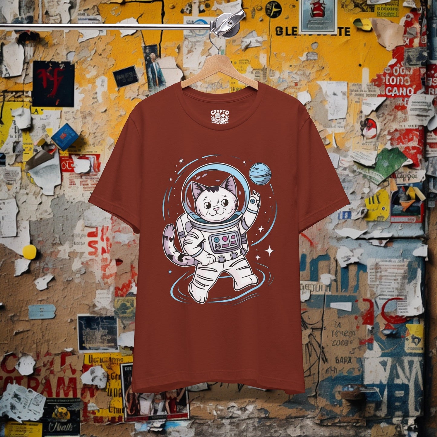 T-Shirt - Astronaut Cat in Space | Bella + Canvas Unisex T-shirt from Crypto Zoo Tees