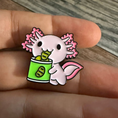  - Axolotl Enamel Pin Set | Pinback Button | Animals from Crypto Zoo Tees