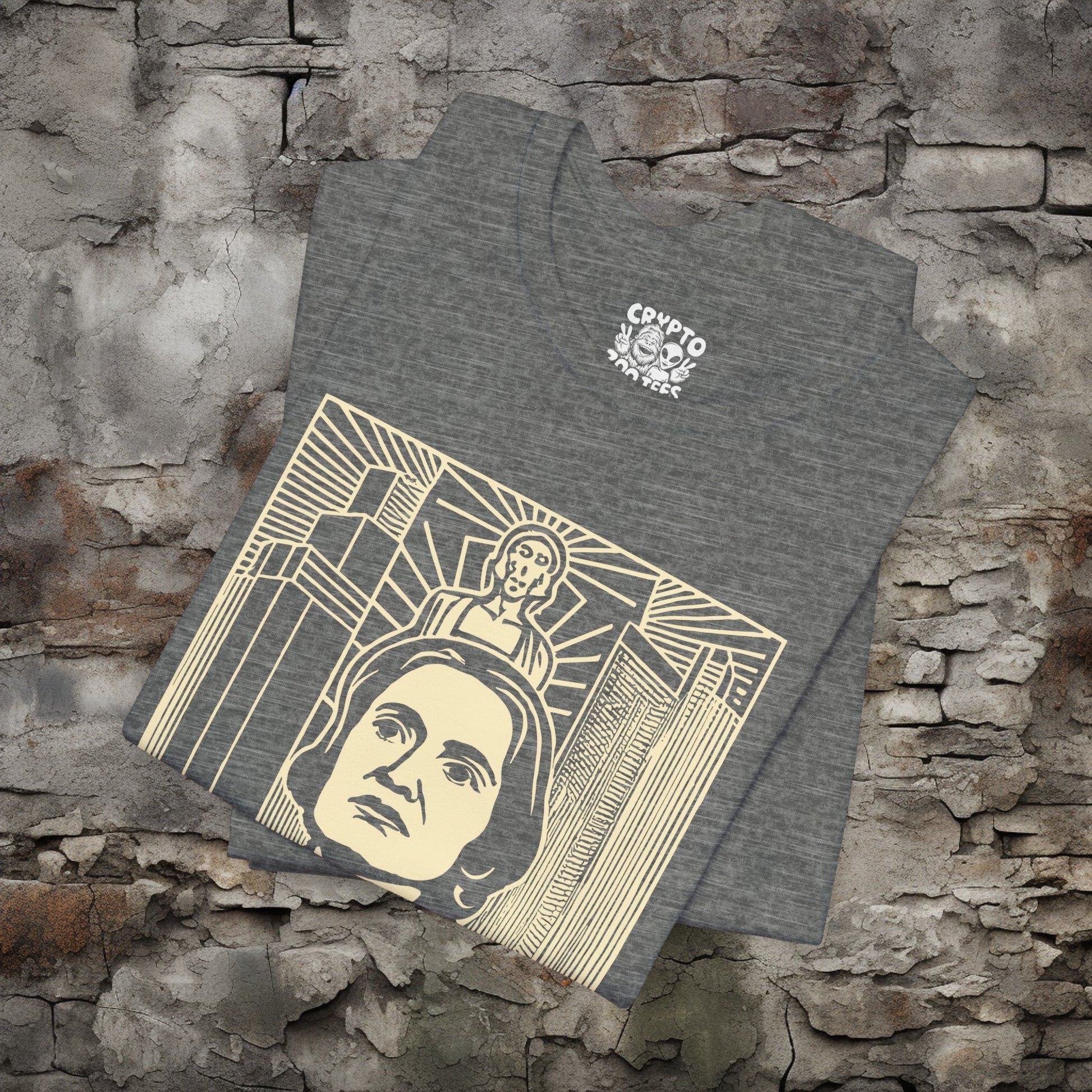 T-Shirt - Ayn Rand Atlas Shrugged Fountainhead Author Tee | Bella + Canvas Unisex T-shirt from Crypto Zoo Tees