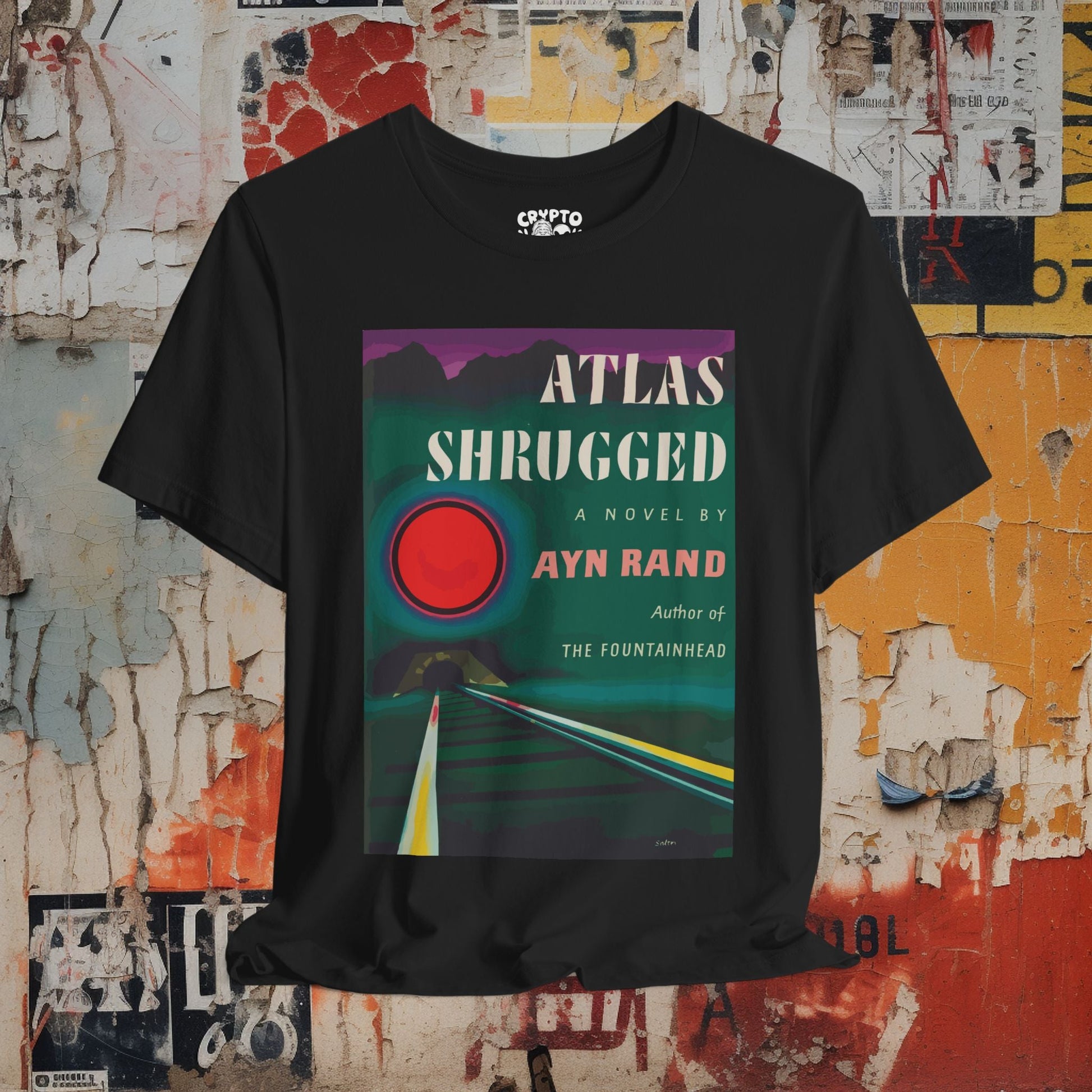 T-Shirt - Ayn Rand Atlas Shrugged Tee - Literary T-Shirt, Classic Book Cover Graphic Tee, Unisex Philosophy Shirt, Gift for Readers and Thinkers from Crypto Zoo Tees