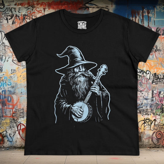 T-Shirt - banjo wizard ladies tee from Crypto Zoo Tees