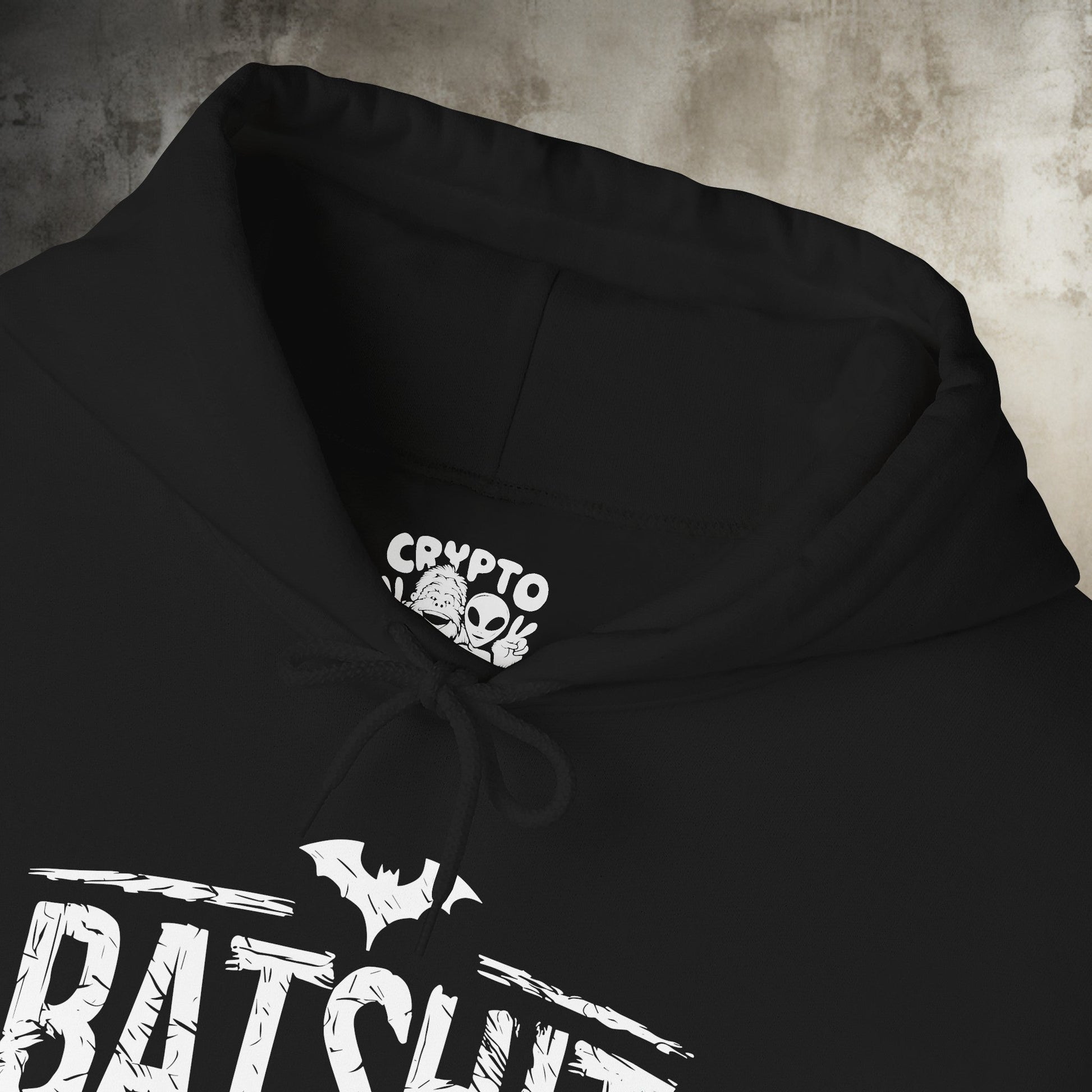 Hoodie - Batshit Crazy Goth Humor | Hoodie | Hooded Sweatshirt from Crypto Zoo Tees