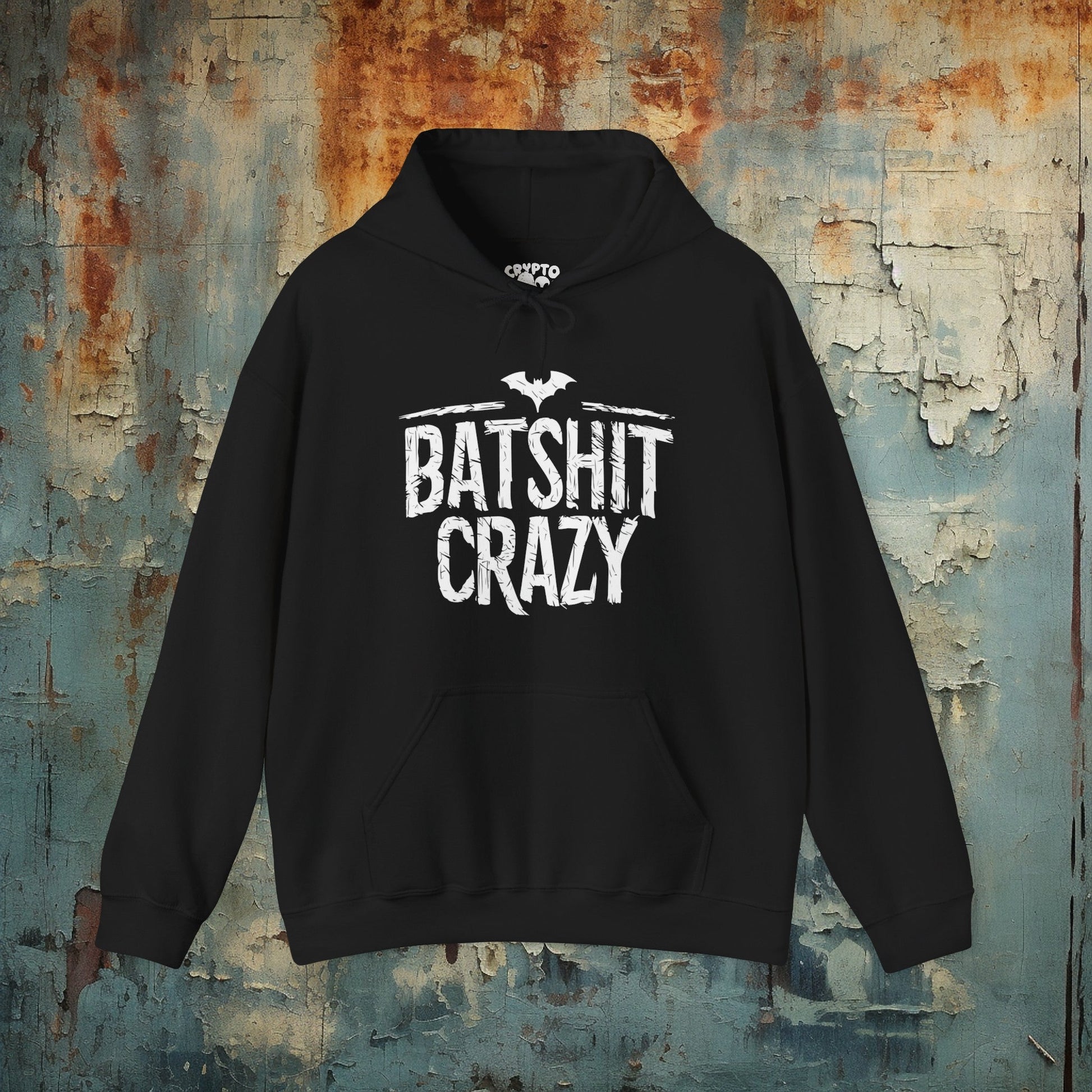 Hoodie - Batshit Crazy Goth Humor | Hoodie | Hooded Sweatshirt from Crypto Zoo Tees