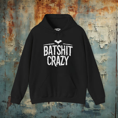 Hoodie - Batshit Crazy Goth Humor | Hoodie | Hooded Sweatshirt from Crypto Zoo Tees