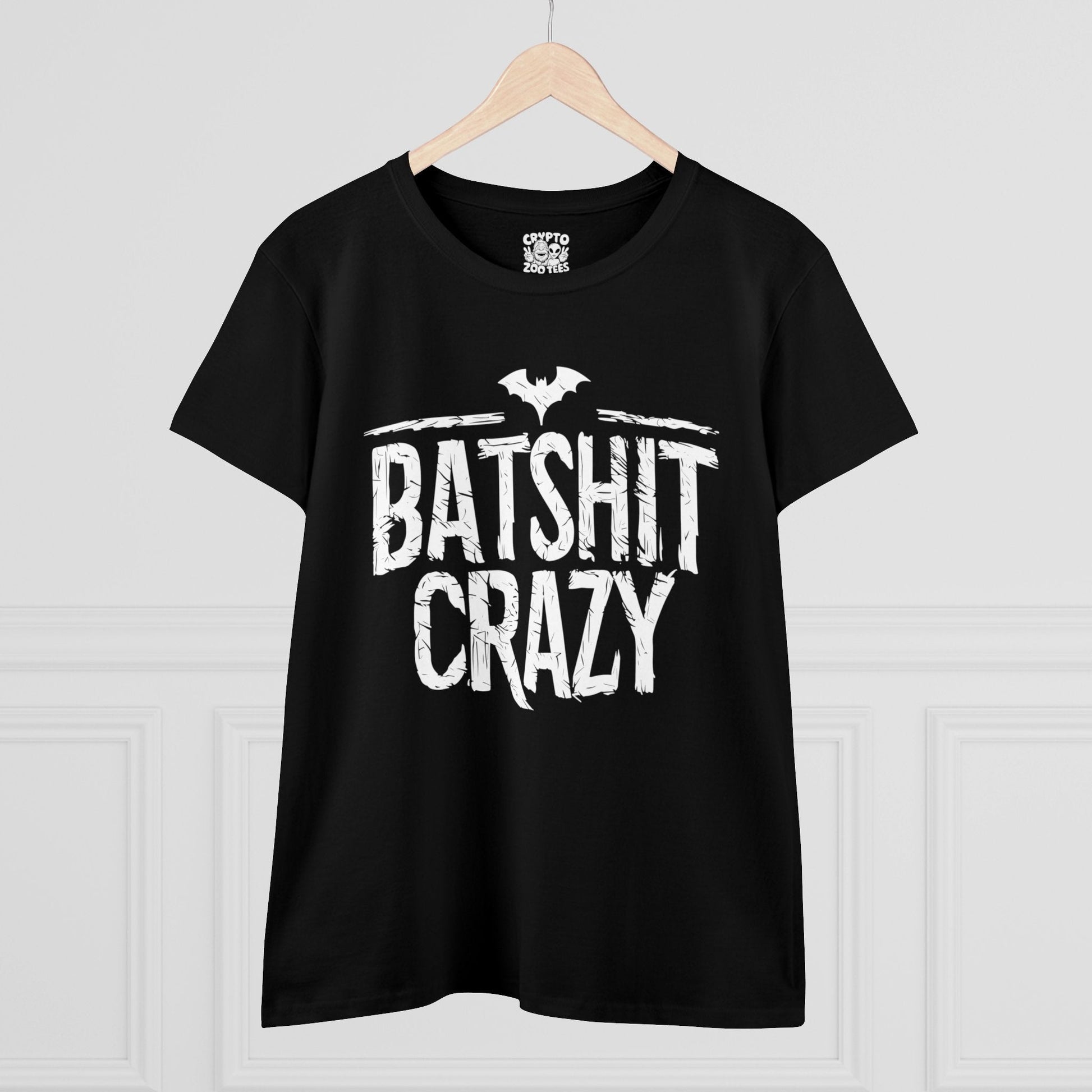 T - Shirt - Batshit Crazy Goth Humor | Women's T - Shirt | Cotton Tee from Crypto Zoo Tees