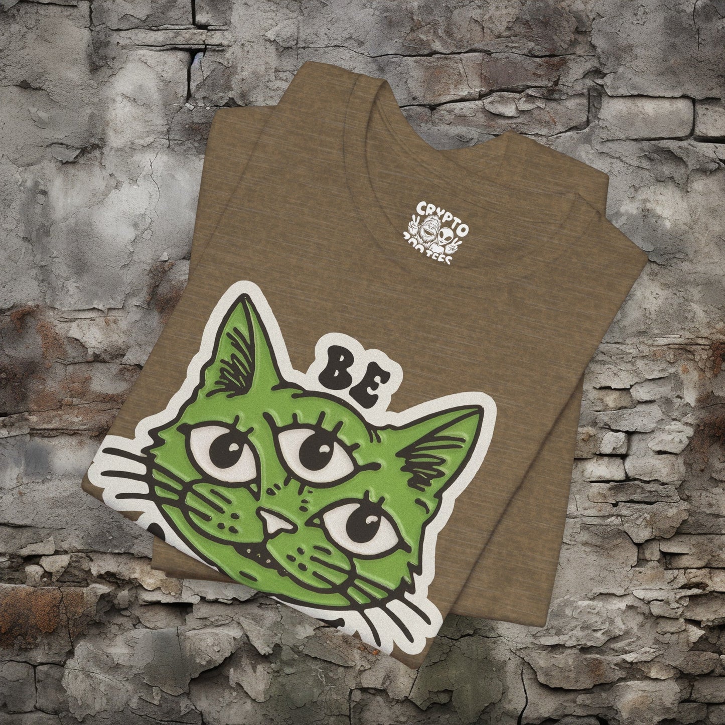 T - Shirt - Be Different Three Eyed Cat | Bella + Canvas Unisex T - shirt from Crypto Zoo Tees