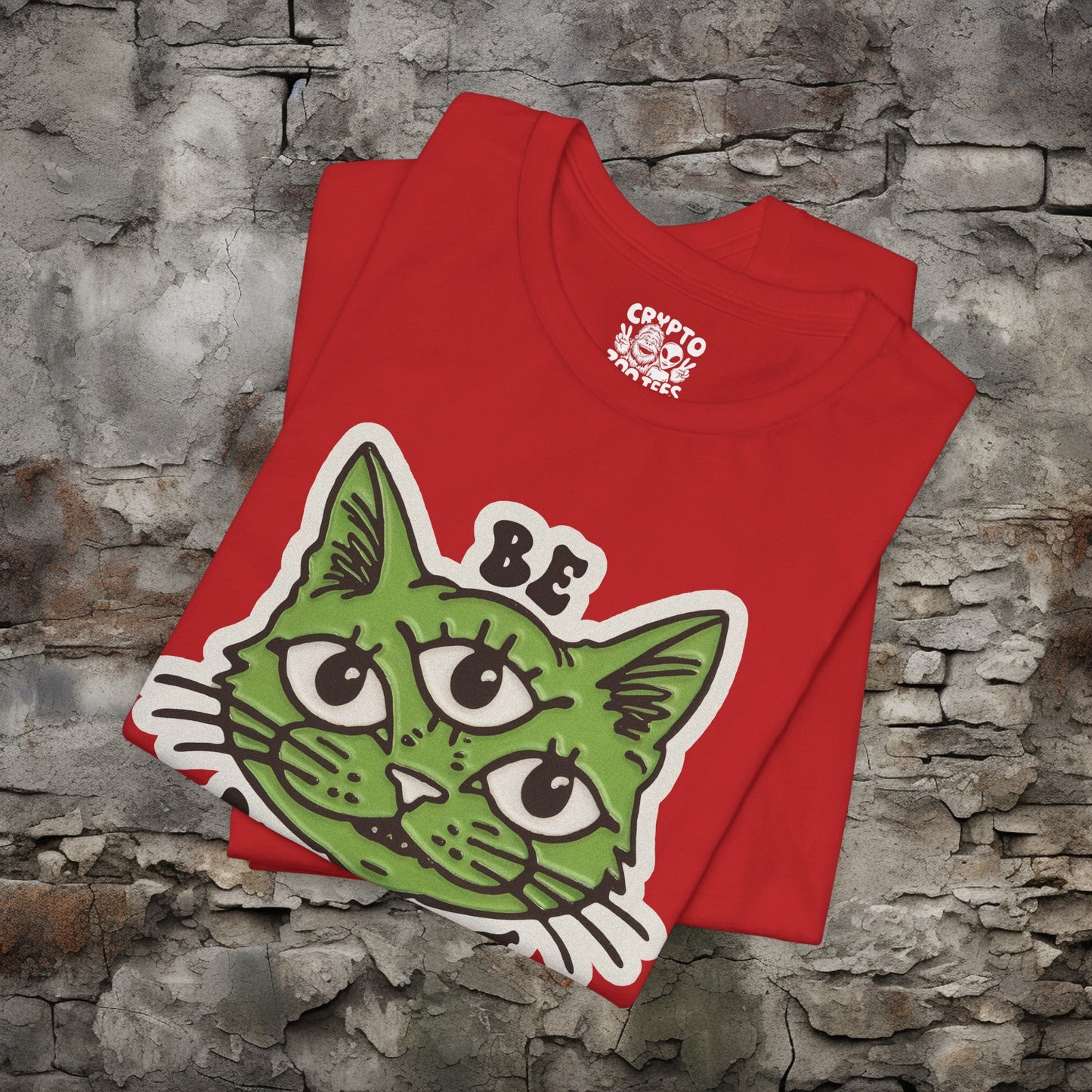 T - Shirt - Be Different Three Eyed Cat | Bella + Canvas Unisex T - shirt from Crypto Zoo Tees