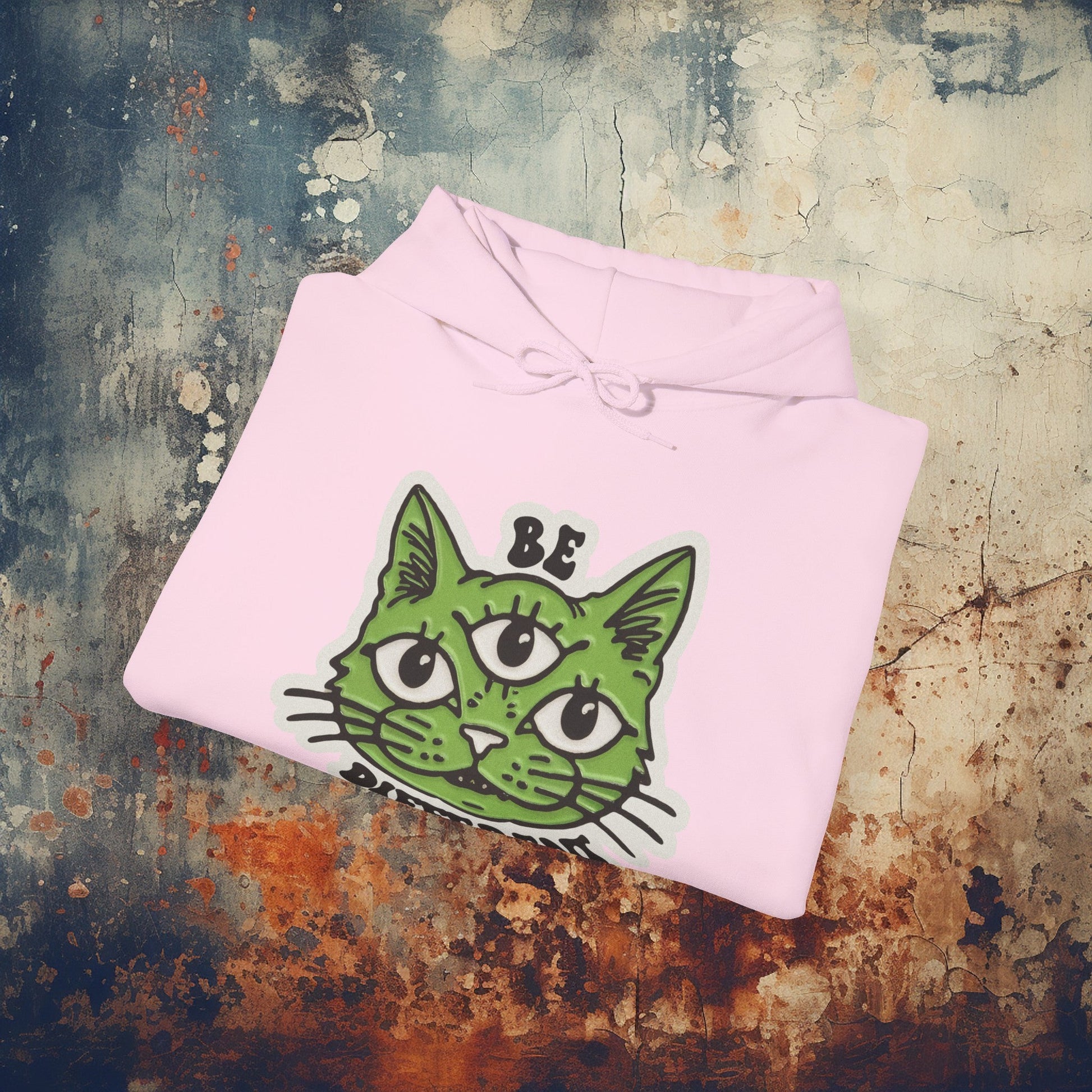 Hoodie - Be Different Three Eyed Cat | Hoodie | Hooded Sweatshirt from Crypto Zoo Tees