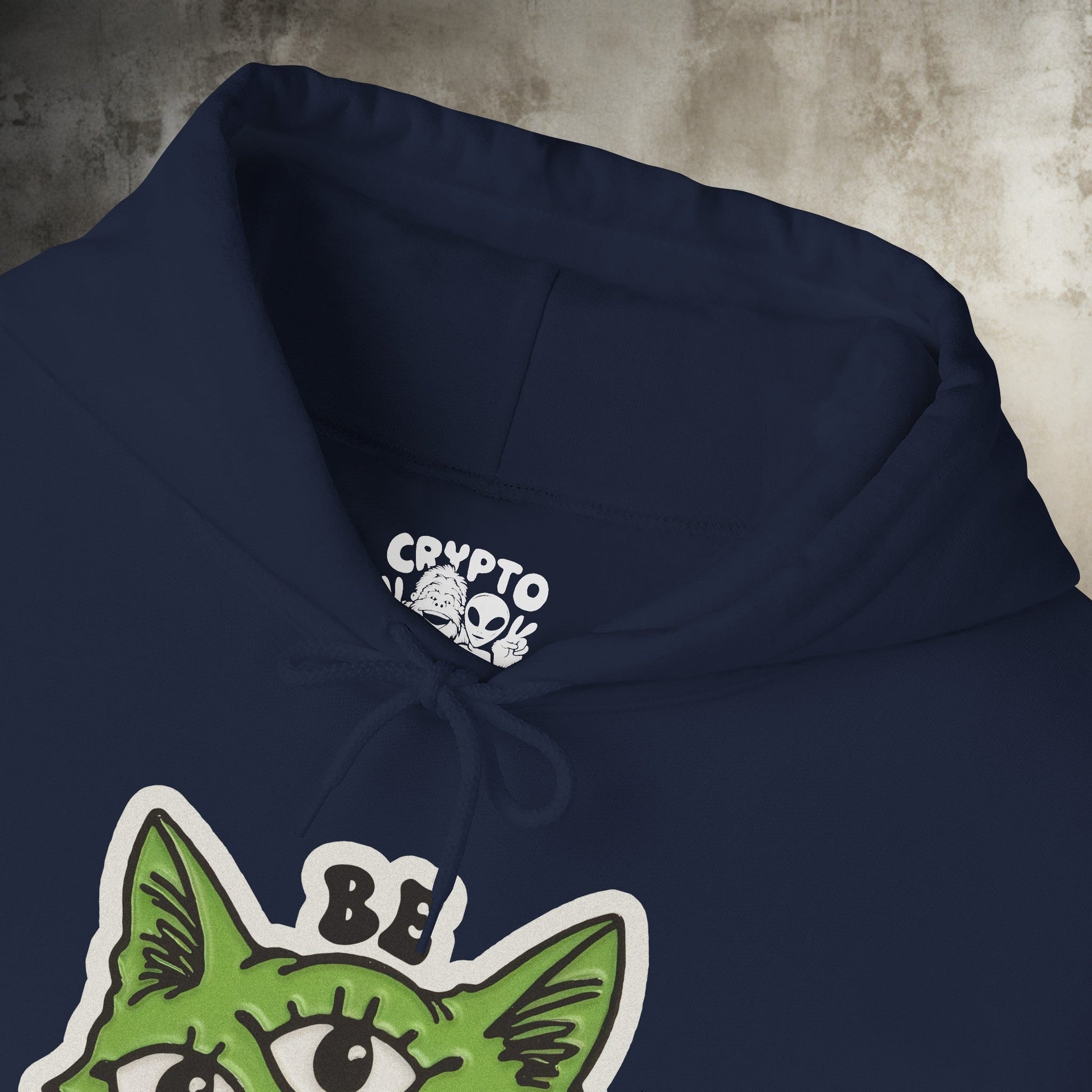 Hoodie - Be Different Three Eyed Cat | Hoodie | Hooded Sweatshirt from Crypto Zoo Tees