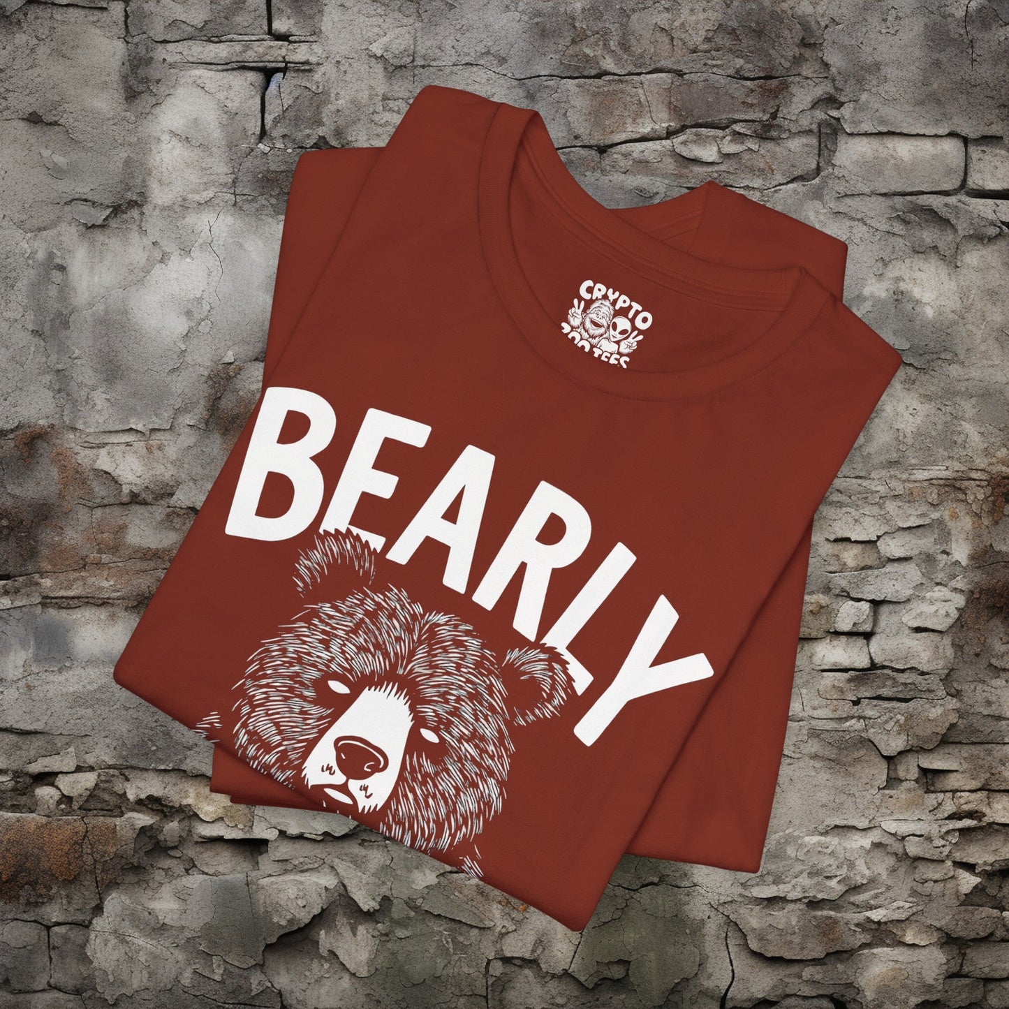 T-Shirt - Bearly Awake T-shirt | Funny Bear with Coffee Shirt | Bella + Canvas Unisex T-shirt from Crypto Zoo Tees