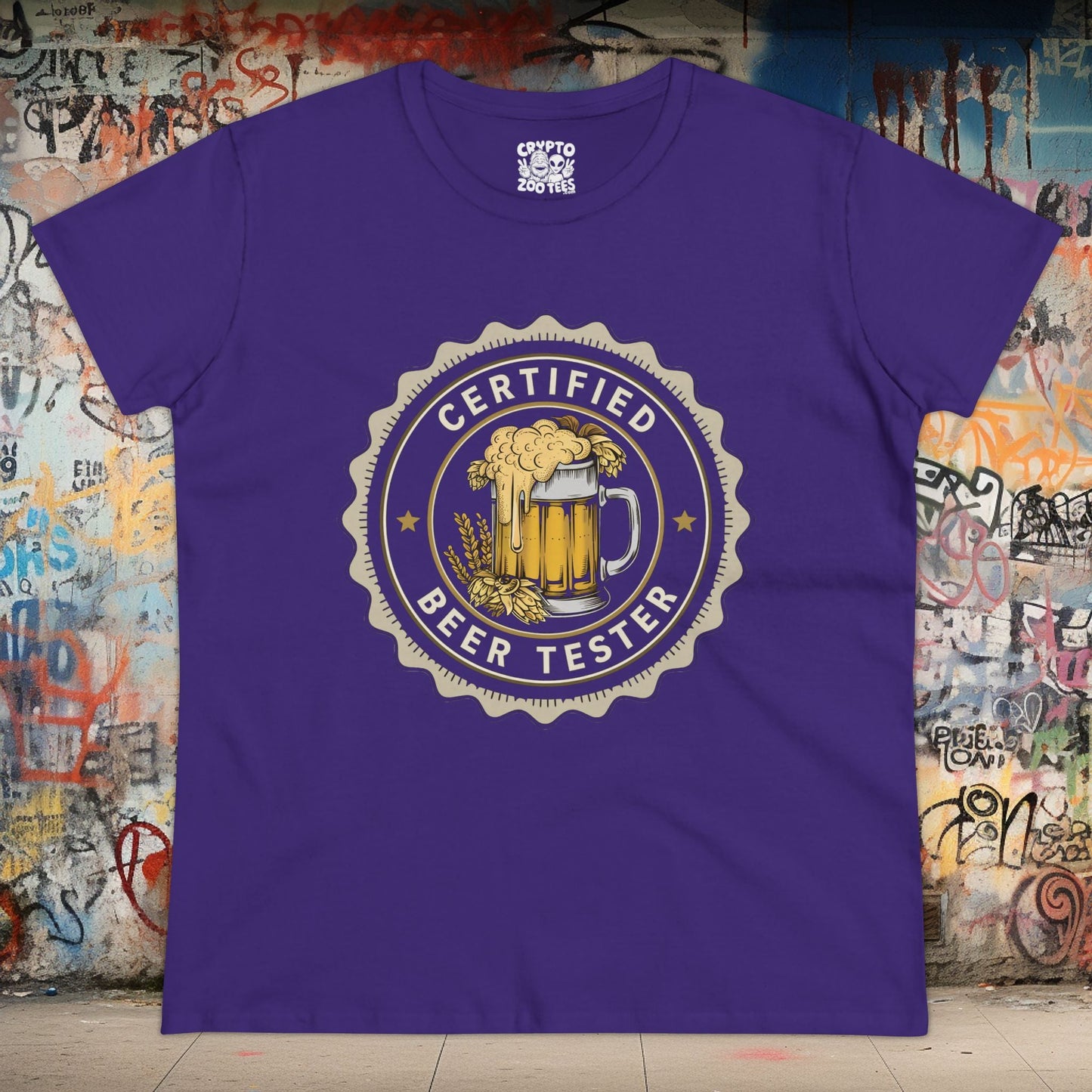 T-Shirt - beer taster ladies tee from Crypto Zoo Tees