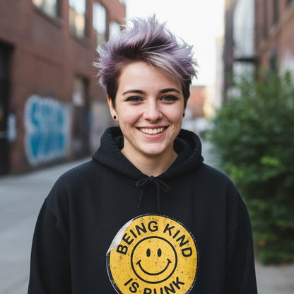 Hoodie - Being Kind Is Punk Hoodie | Unisex Pullover Hoodie - Gildan | Funny | Punk from Crypto Zoo Tees