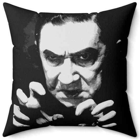 Home Decor - Bela Lugosi Dracula - Square Throw Pillow - Horror Movie Goth Design, 2-Sided, Cult Classic Decor, Vintage Style from Crypto Zoo Tees