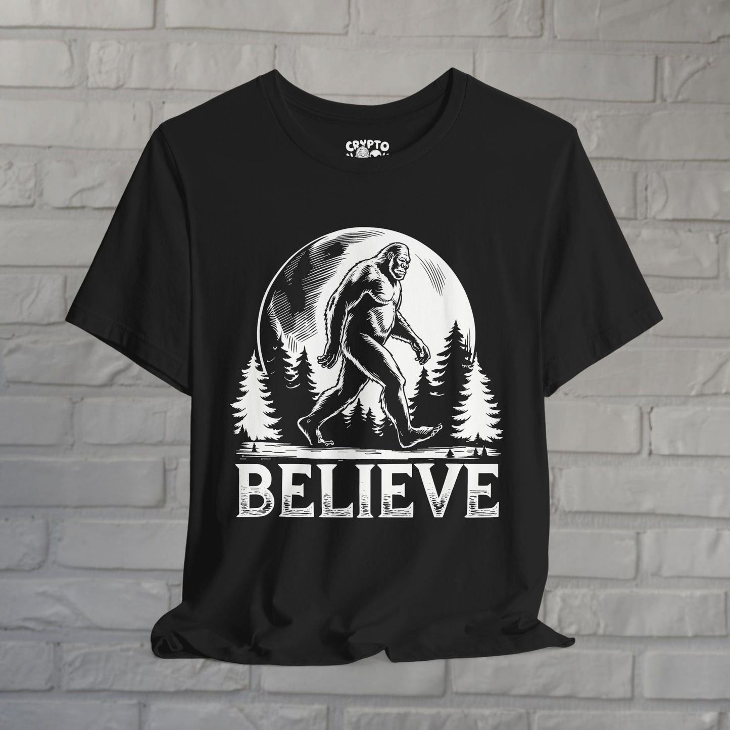 T-Shirt - Believe Bigfoot | Unisex T-shirt | Bigfoot | Retro & Vintage from Crypto Zoo Tees