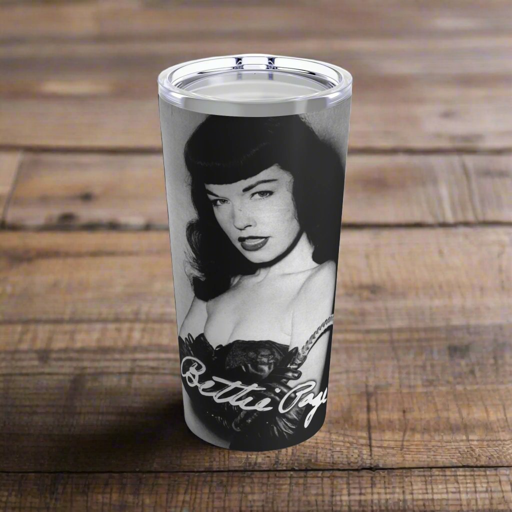 Mug - Bettie Page | 20oz Tumbler | Double Insulated Cup from Crypto Zoo Tees