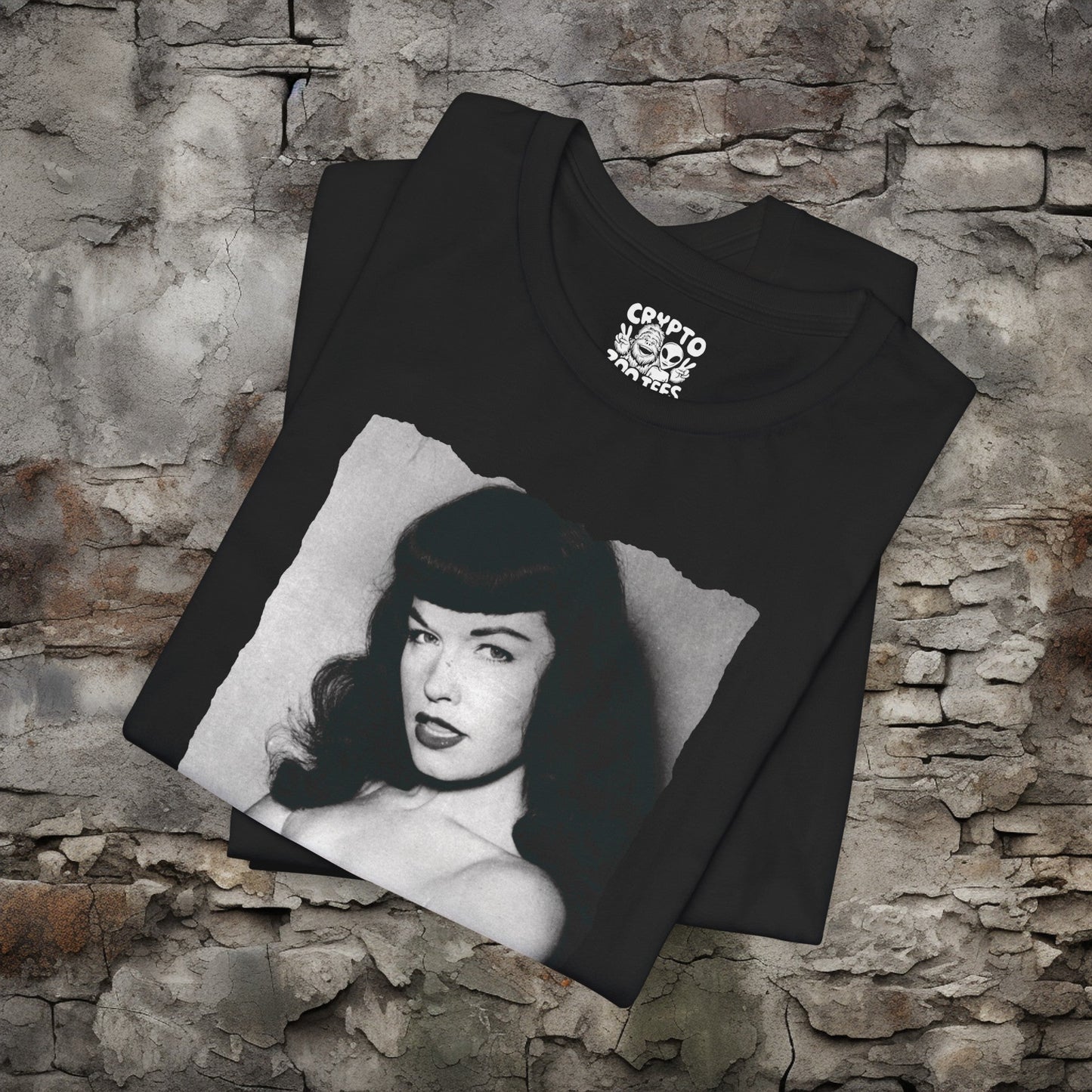 T-Shirt - Bettie Page | Bella + Canvas Unisex T-shirt from Crypto Zoo Tees