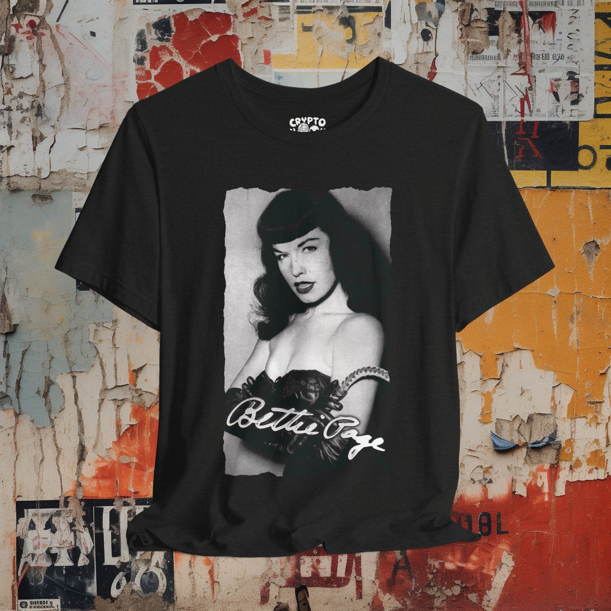 T-Shirt - Bettie Page | Bella + Canvas Unisex T-shirt from Crypto Zoo Tees