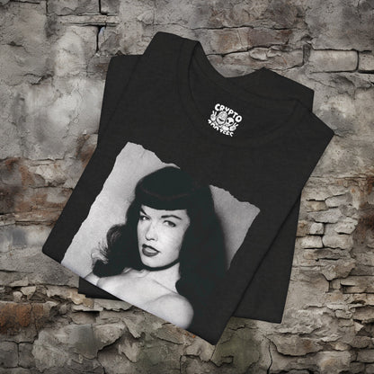 T-Shirt - Bettie Page | Bella + Canvas Unisex T-shirt from Crypto Zoo Tees