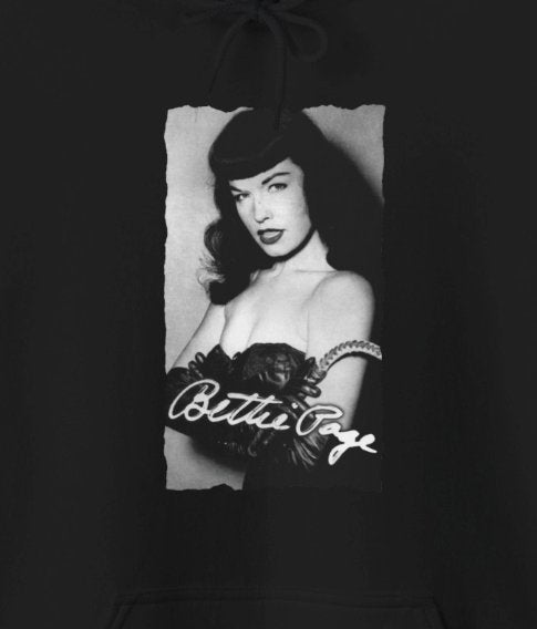 Hoodie - Bettie Page | Hoodie | Hooded Sweatshirt from Crypto Zoo Tees