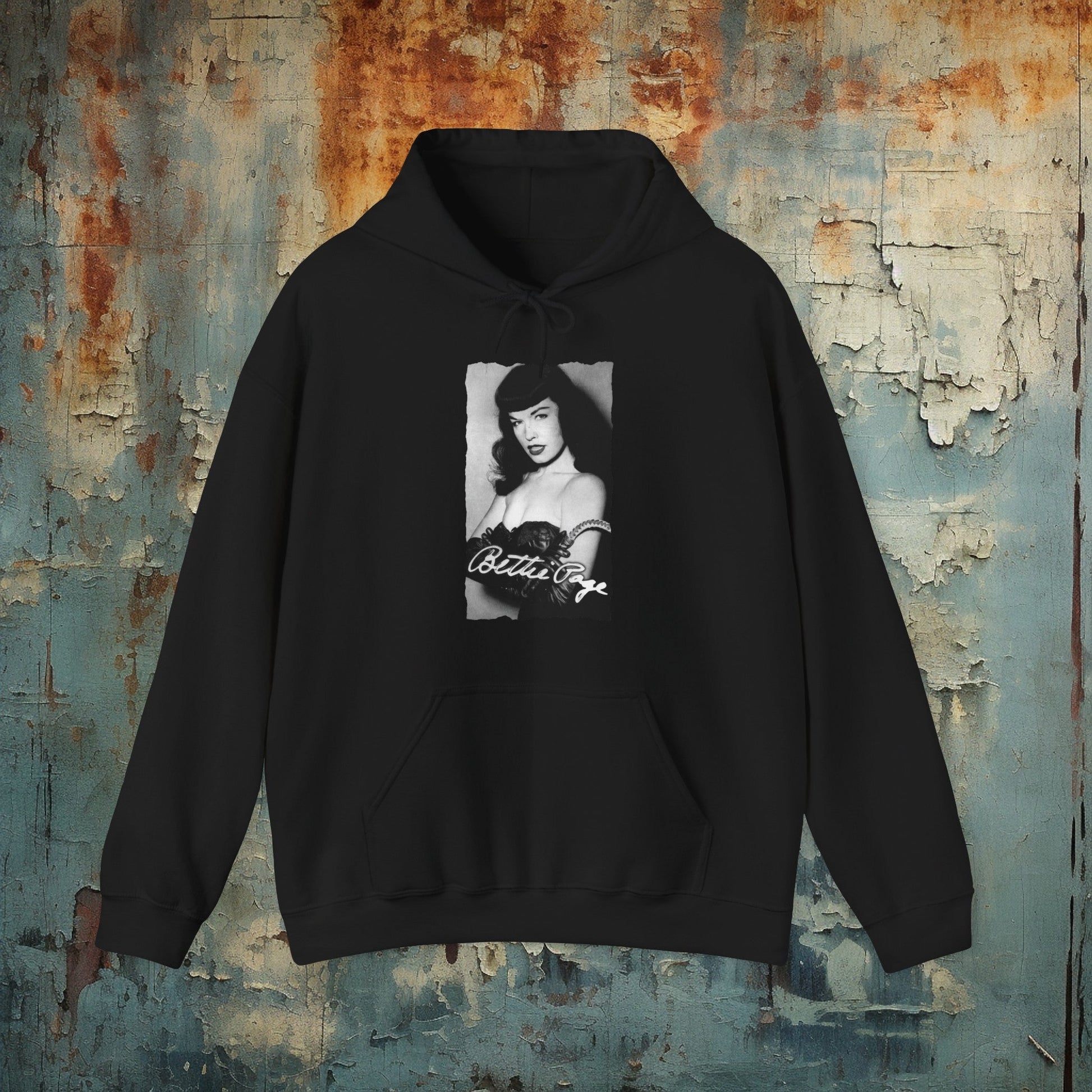 Hoodie - Bettie Page | Hoodie | Hooded Sweatshirt from Crypto Zoo Tees