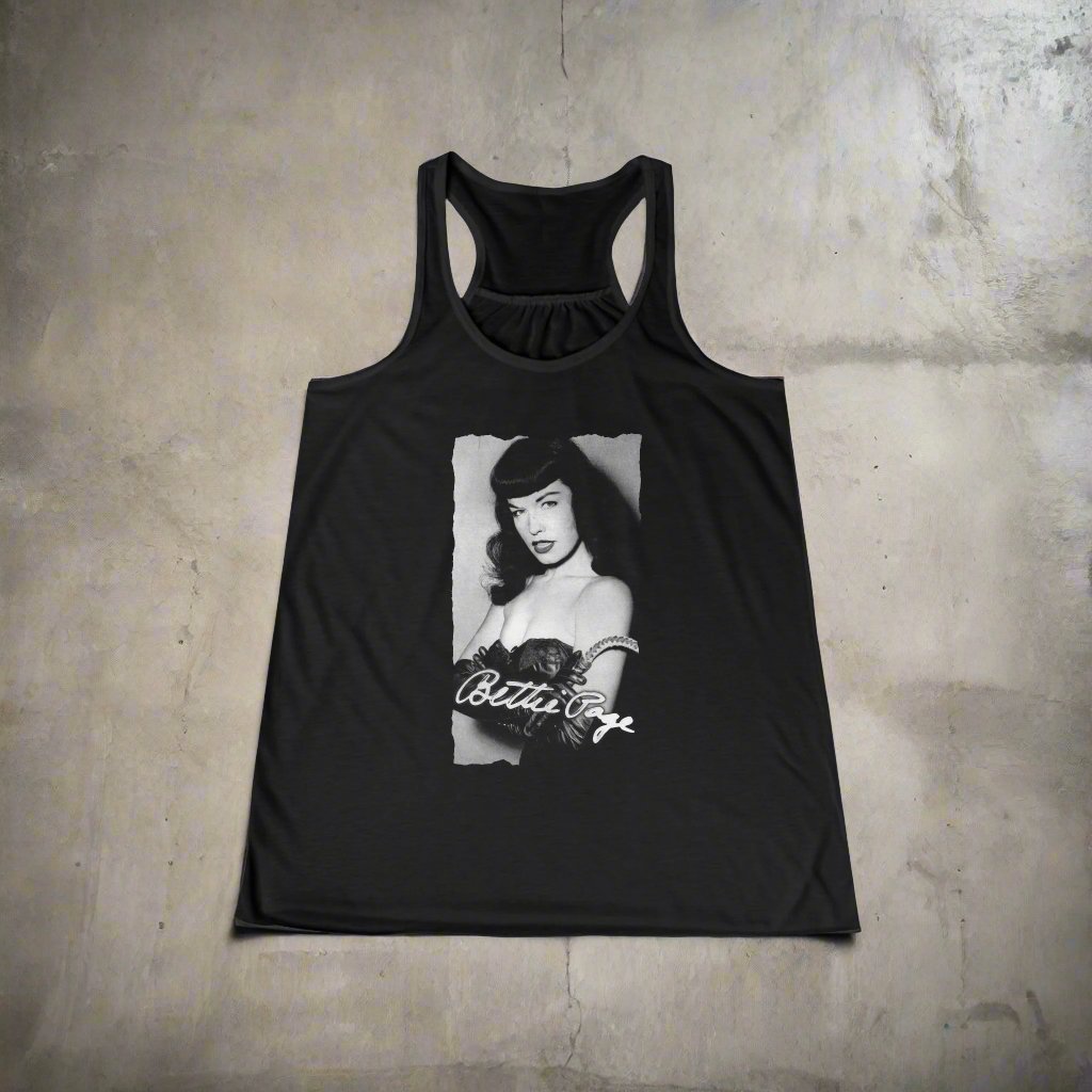 Tank Top - Bettie Page | Ladies Racerback Tank Top from Crypto Zoo Tees