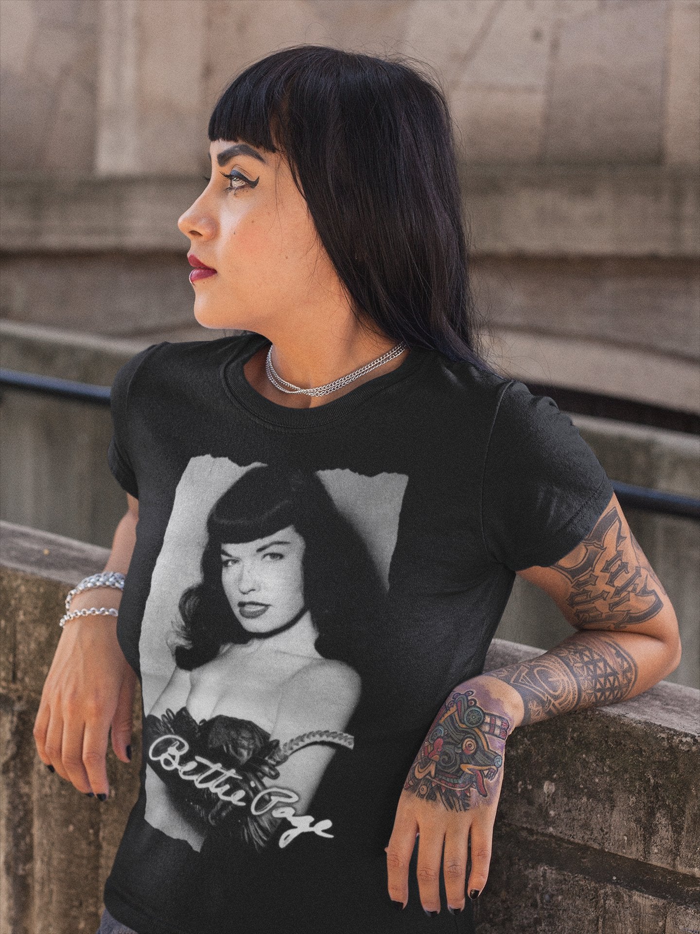 T-Shirt - Bettie Page | Women's T-Shirt | Cotton Tee from Crypto Zoo Tees