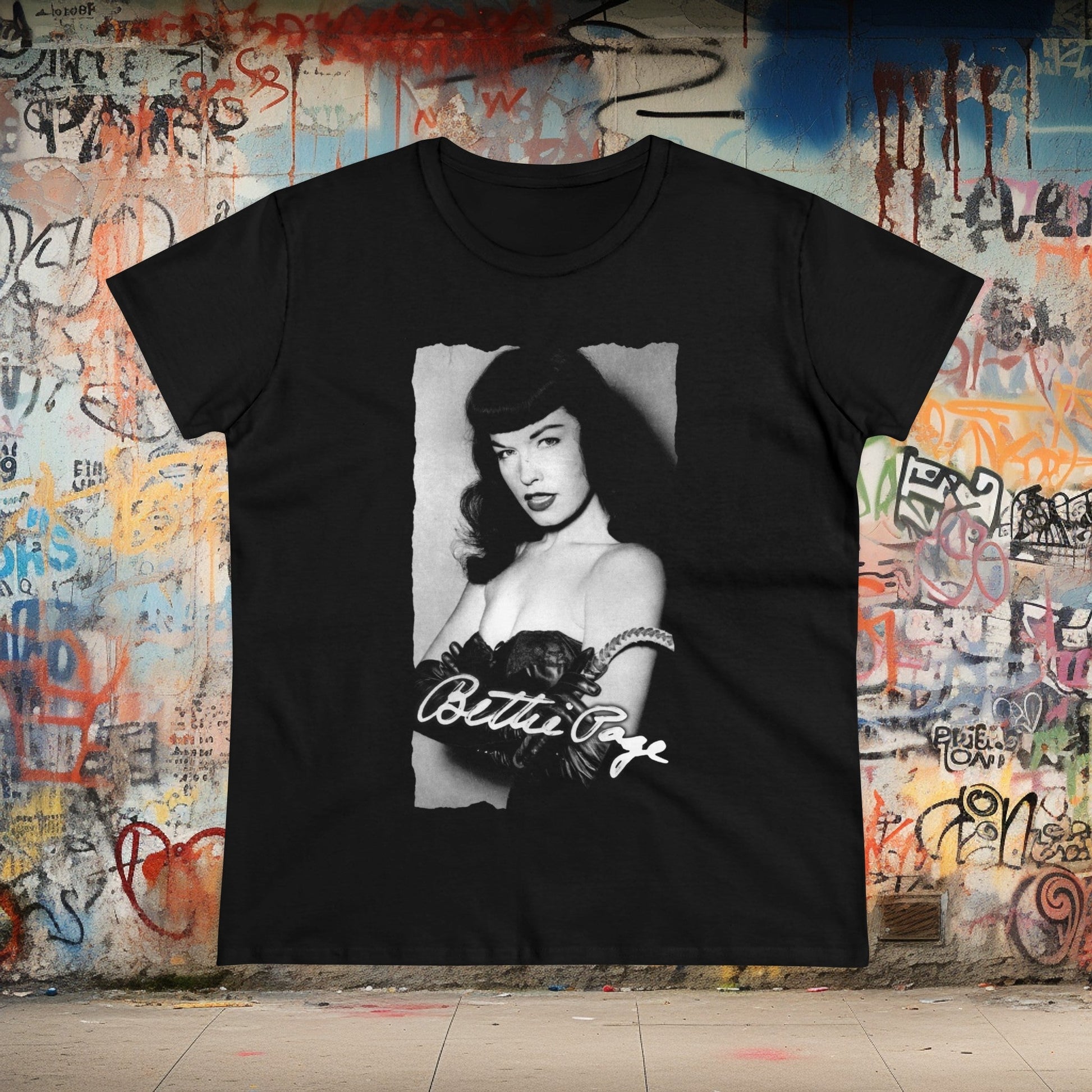 T-Shirt - Bettie Page | Women's T-Shirt | Cotton Tee from Crypto Zoo Tees