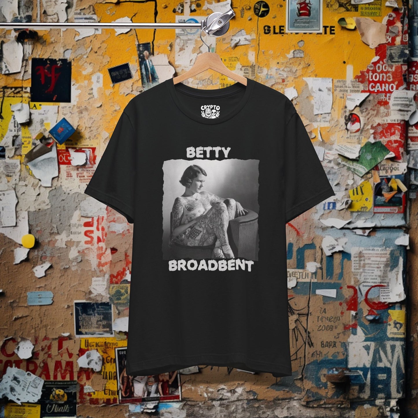 T-Shirt - Betty Broadbent Tee - Vintage Tattoo Icon T-Shirt, Retro Graphic Tee, Unisex Tattoo Lover Shirt, Unique Gift for Ink and History Fans from Crypto Zoo Tees