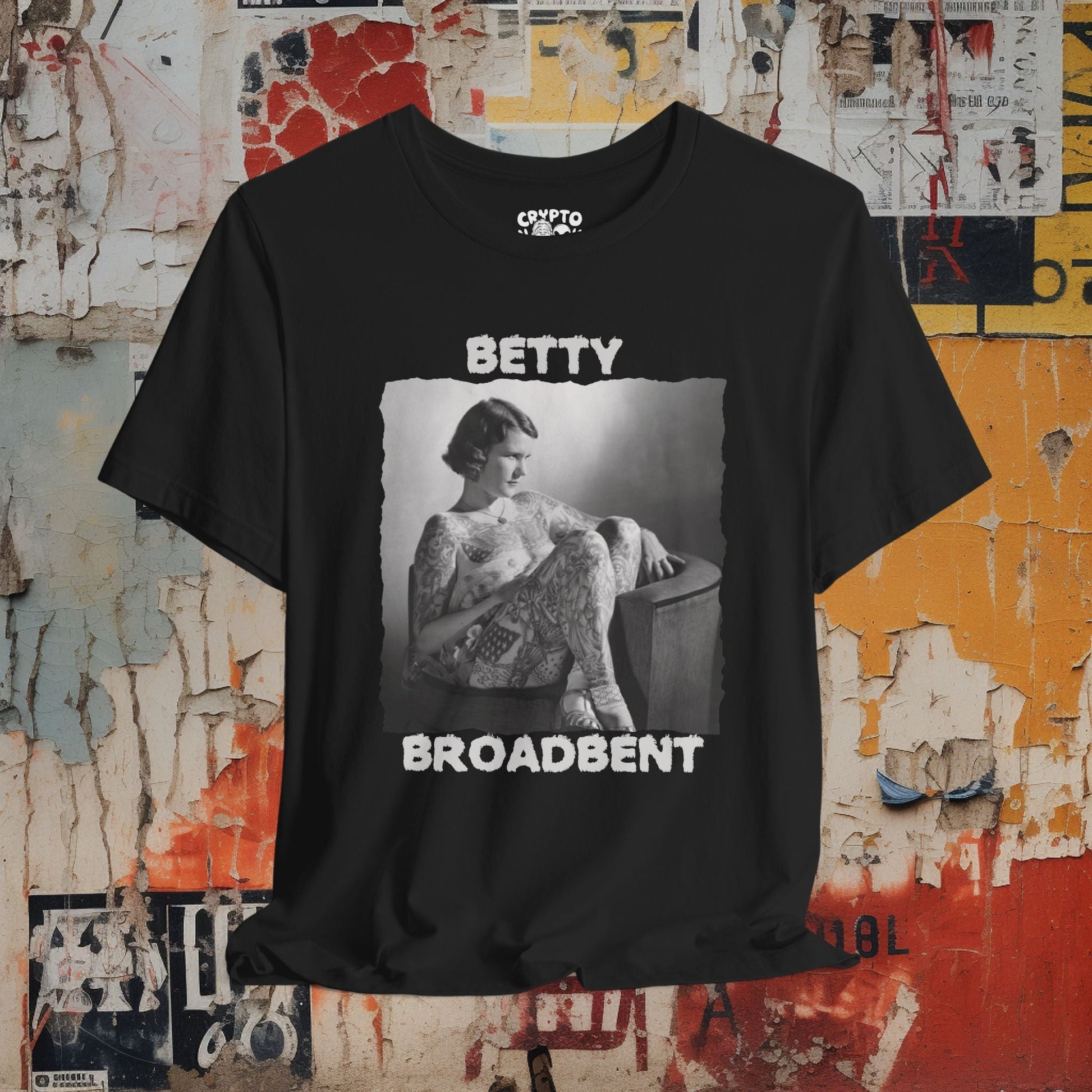 T-Shirt - Betty Broadbent Tee - Vintage Tattoo Icon T-Shirt, Retro Graphic Tee, Unisex Tattoo Lover Shirt, Unique Gift for Ink and History Fans from Crypto Zoo Tees
