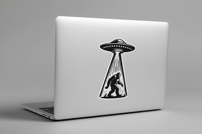  - Bigfoot Abduction Sticker | Cryptids, Alien & UFO | Vinyl Decal from Crypto Zoo Tees