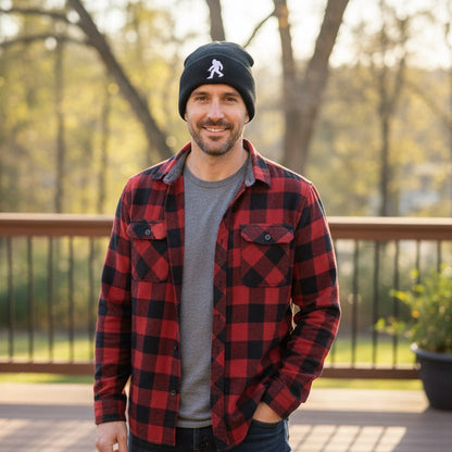 Hats - Bigfoot Beanie | Cryptids, Outdoors | Embroidered Sasquatch Hat from Crypto Zoo Tees