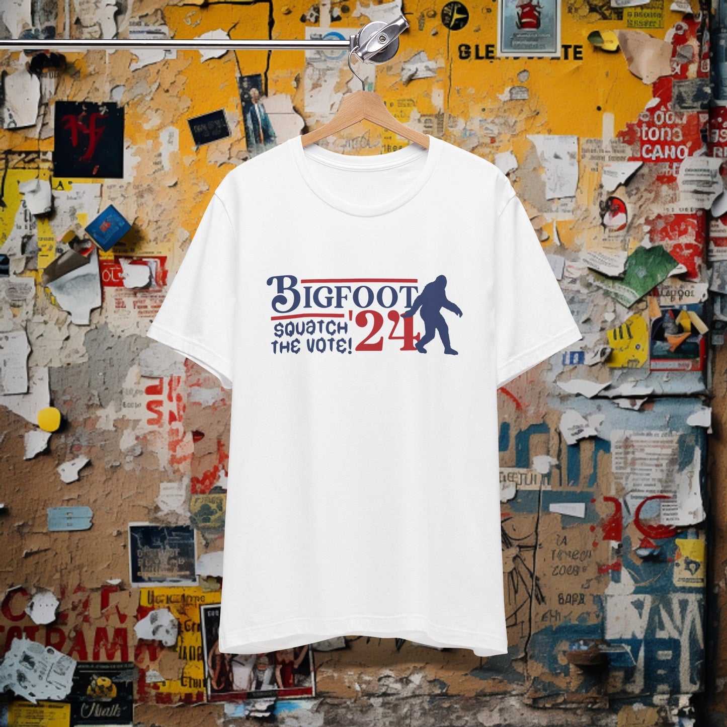 T - Shirt - BIGFOOT FOR PRESIDENT '24 Squatch The Vote | Bella + Canvas Unisex T - shirt from Crypto Zoo Tees