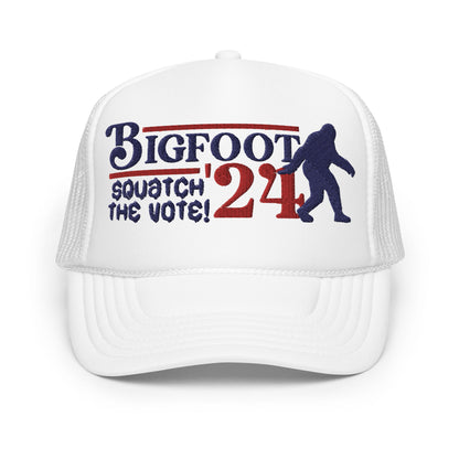  - BIGFOOT FOR PRESIDENT '24 Squatch The Vote - Foam trucker hat from Crypto Zoo Tees