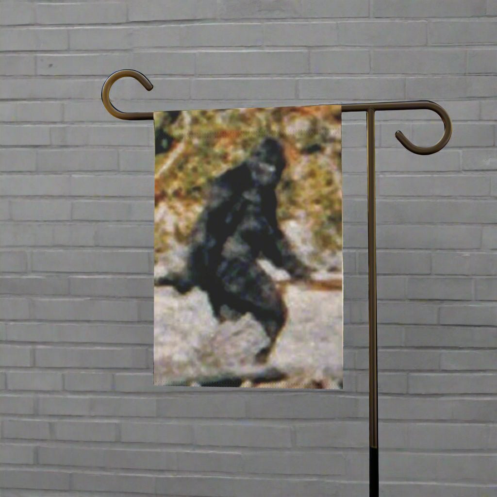 Home Decor - Bigfoot Garden Flag: Humorous Sasquatch Yard Sign, Unique Big Foot Gift for Outdoor Enthusiasts and Cryptozoology and Cryptid Fans from Crypto Zoo Tees