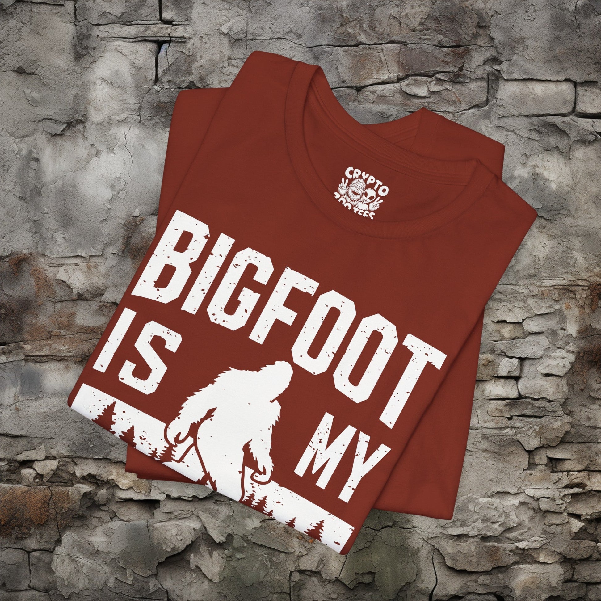 T-Shirt - Bigfoot is my Homie Funny Sasquatch T-shirt | Bella + Canvas Unisex T-shirt from Crypto Zoo Tees