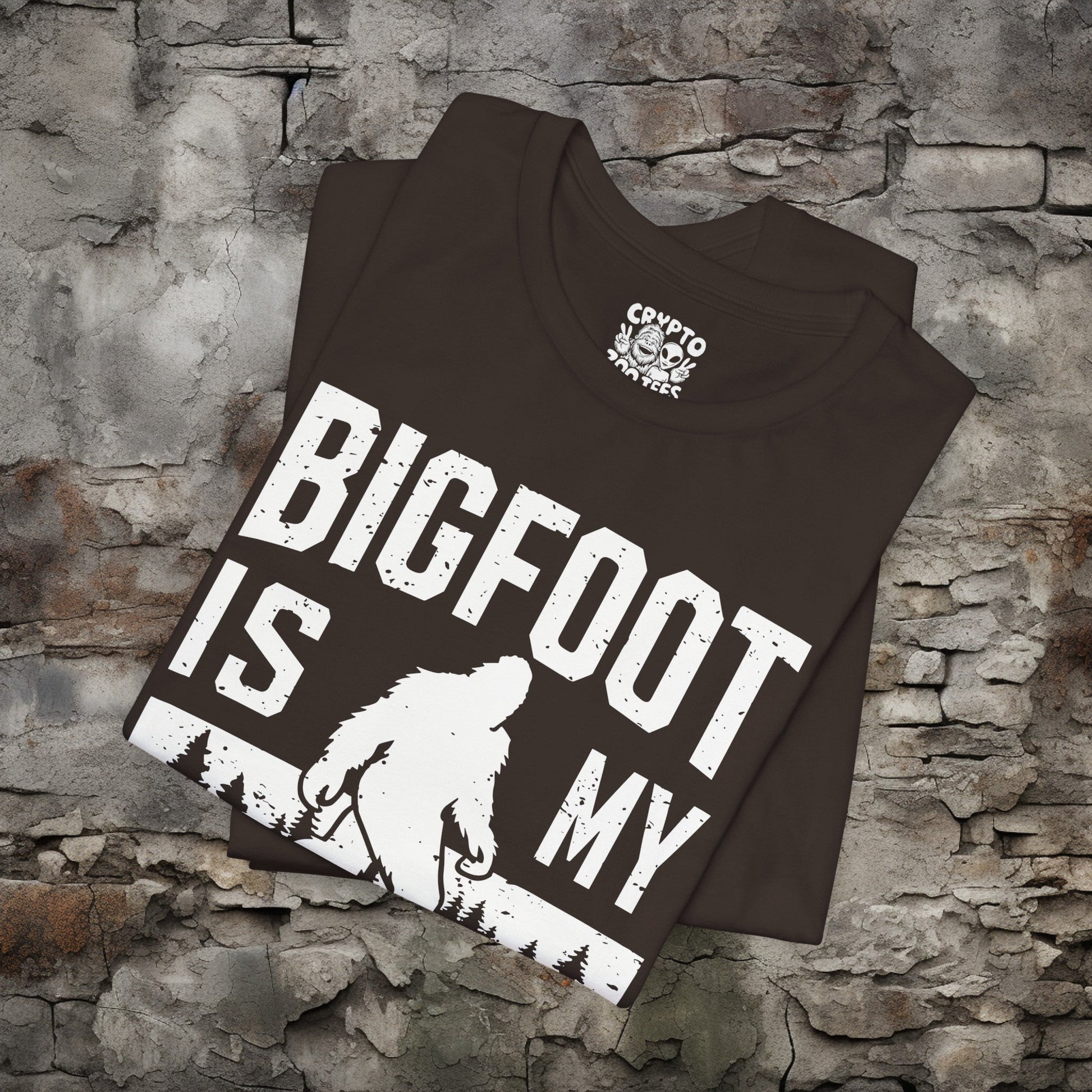 T-Shirt - Bigfoot is my Homie Funny Sasquatch T-shirt | Bella + Canvas Unisex T-shirt from Crypto Zoo Tees