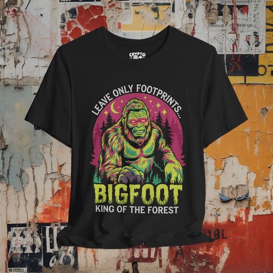 T-Shirt - Bigfoot King of the Forest | Outdoor Adventure | Bella + Canvas Unisex T-shirt from Crypto Zoo Tees